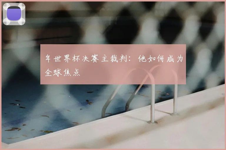 年世界杯决赛主裁判：他如何成为全球焦点